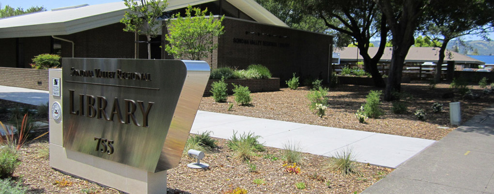 Front of Sonoma Valley Library.